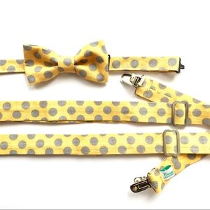 Toddler boutique/custom bowtie + suspenders